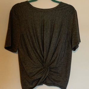 Lululemon cotton front tie short-sleeve shirt.